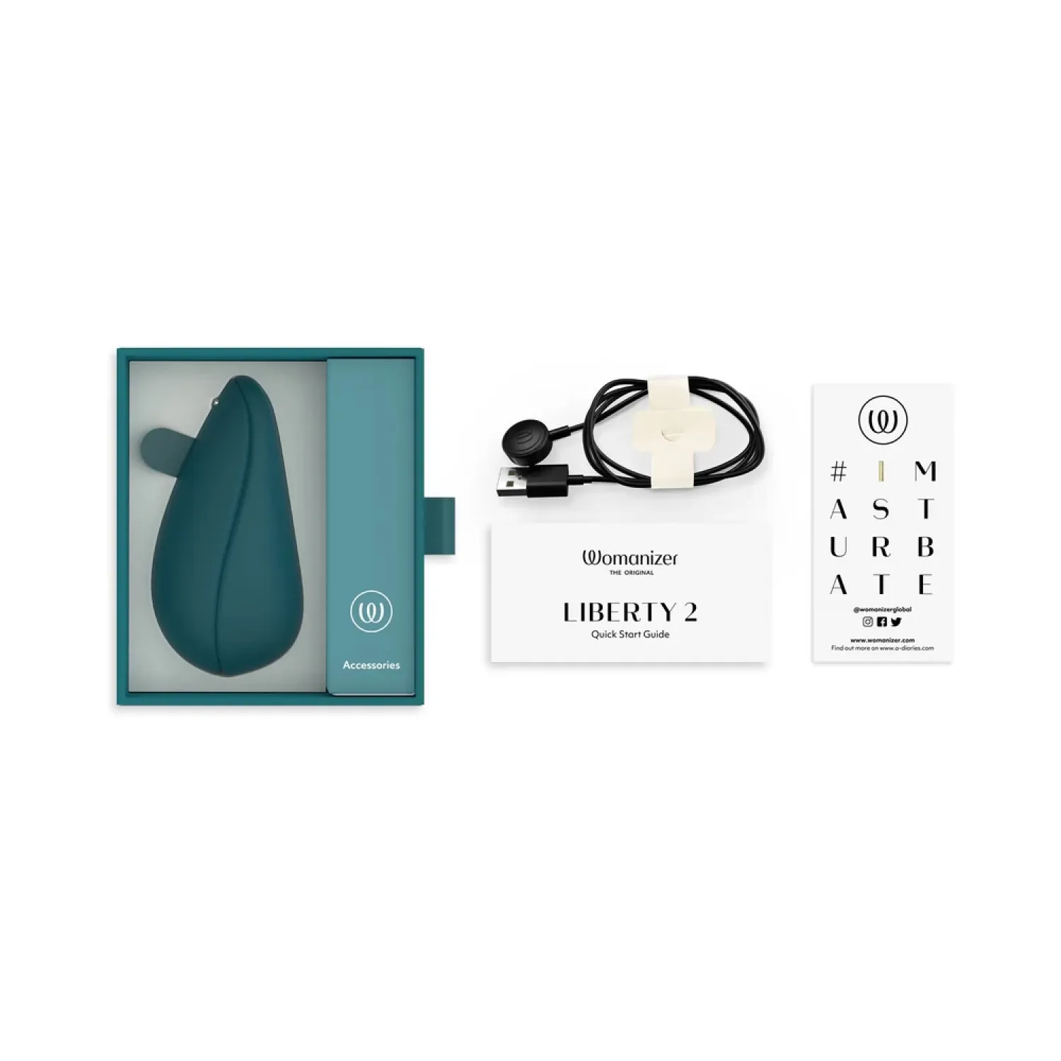 Womanizer Liberty 2 Pleasure Air Clitoral Stimulator Dark Petrol