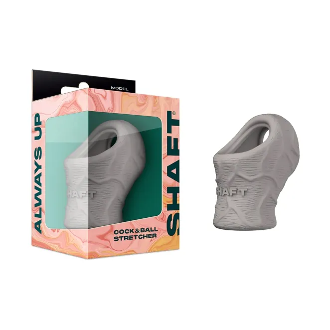 Shaft Model P: Cock & Ball Stretcher Grey (89346) | SlipDix.com