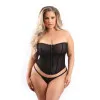 Fantasy Lingerie Mesh Corset with Zipper Front and G-String Fantasy Lingerie Mesh Corset with Zipper Front and G-String