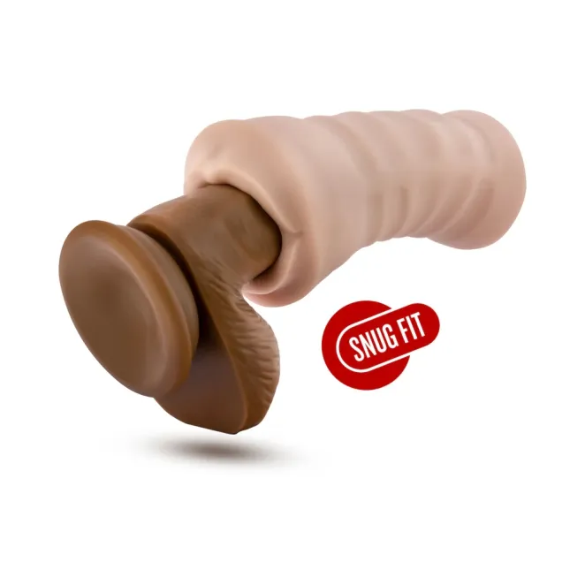 EnLust Nicole Vibrating Mouth Pocket Stroker Beige