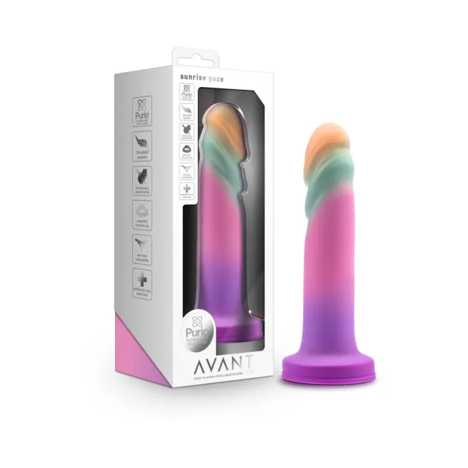 7 Inch Avant Sunrise Luxe Realistic Multicolored Silicone Dildo