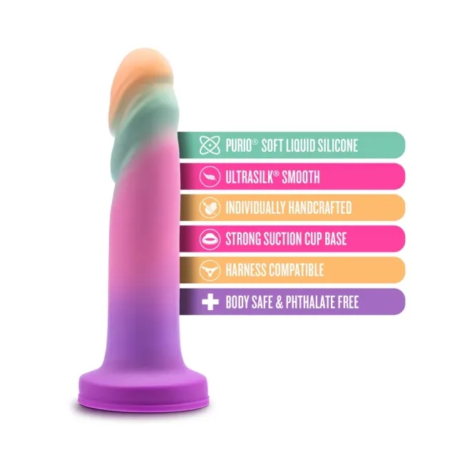 7 Inch Avant Sunrise Luxe Realistic Multicolored Silicone Dildo