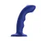 6 Inch Silicone Tapping Vibrating Dildo with Suction Cup Blue