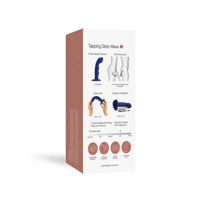 6 Inch Silicone Tapping Vibrating Dildo with Suction Cup Blue