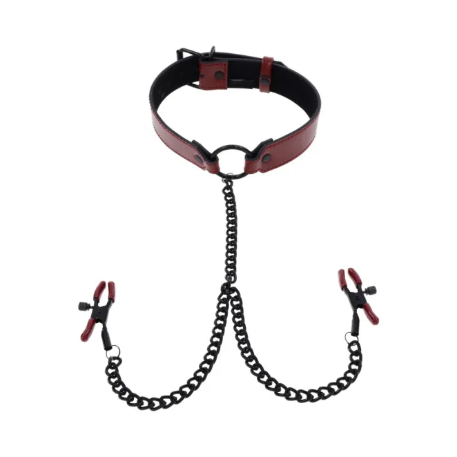 Saffron Collar with Nipple Clamps