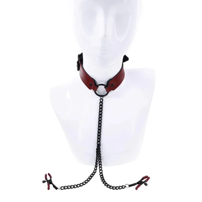 Saffron Collar with Nipple Clamps