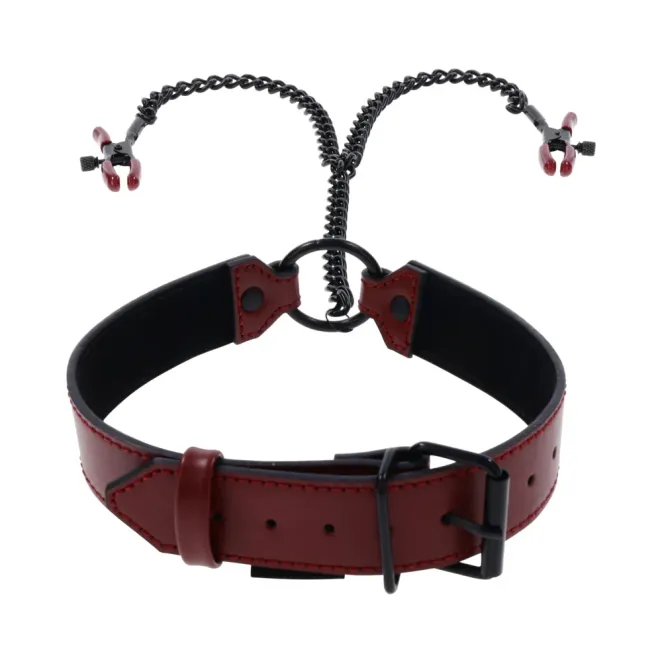 Saffron Collar with Nipple Clamps