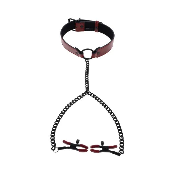 Saffron Collar with Nipple Clamps