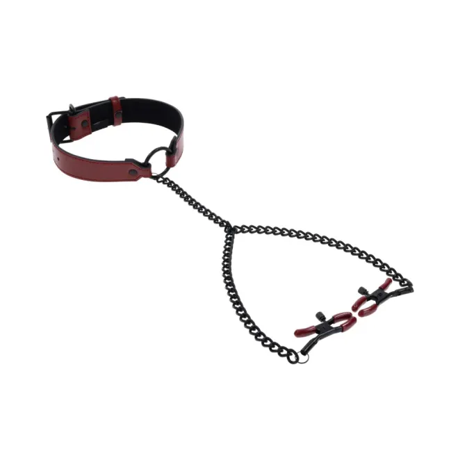 Saffron Collar with Nipple Clamps