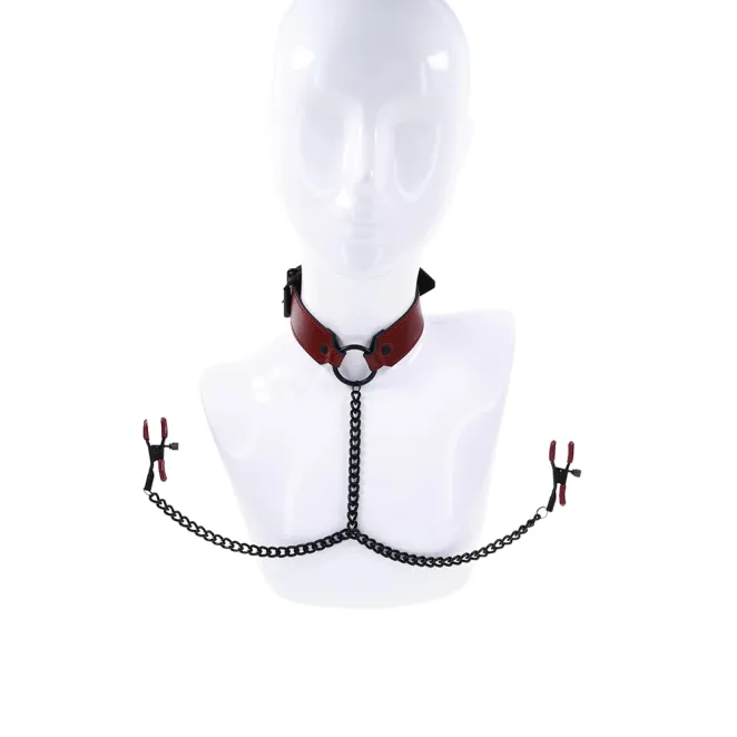 Saffron Collar with Nipple Clamps