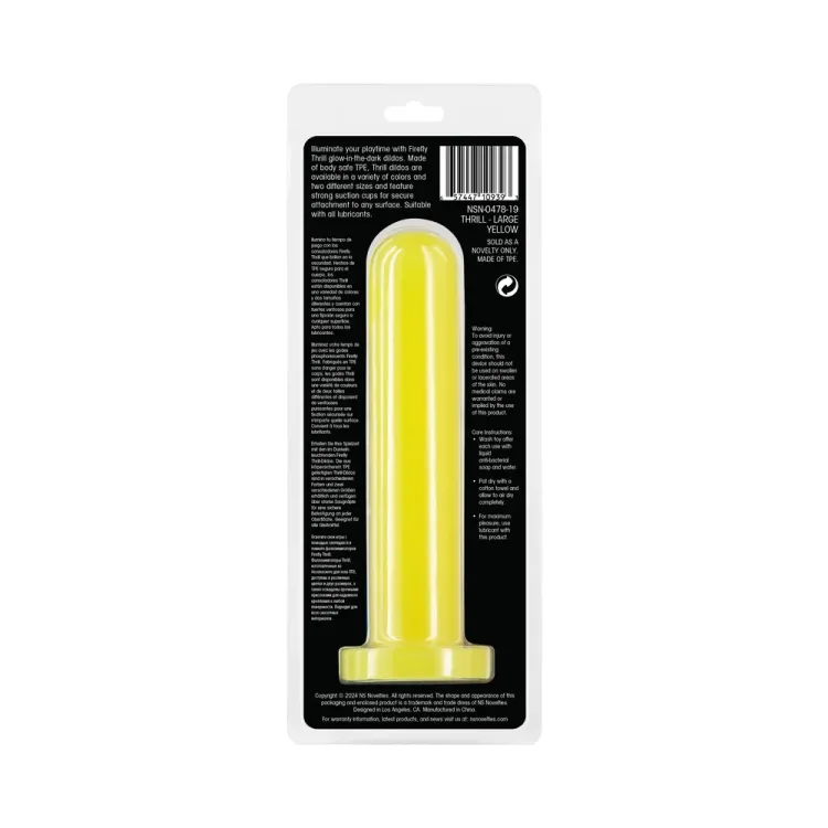 7.75 in. Firefly Thrill Large Glow-in-the-Dark Dildo Yellow 7.75 in. Firefly Thrill Large Glow-in-the-Dark Dildo Yellow