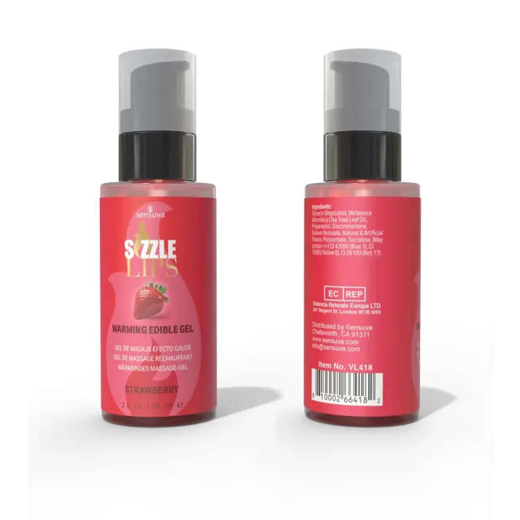 Sensuva Sizzle Lips Warming Gel Strawberry 2 oz. Sensuva Sizzle Lips Warming Gel Strawberry 2 oz.