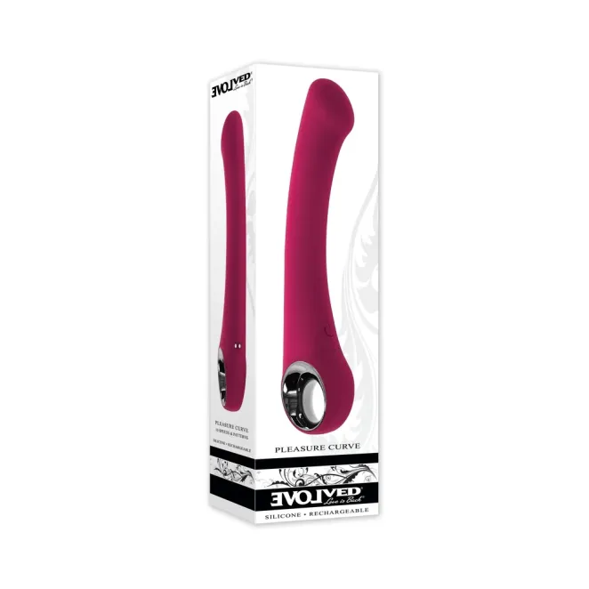 Evolved Pleasure Curve G Spot Vibrator Burgundy