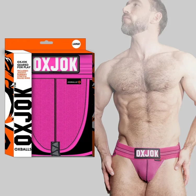 Oxballs Oxjok Slingjock Upthrust Slider-Strap Jock Pink Sky Oxballs Oxjok Slingjock Upthrust Slider-Strap Jock Pink Sky