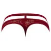 Male Power Lucifer Cut Out Strappy Thong Burgundy