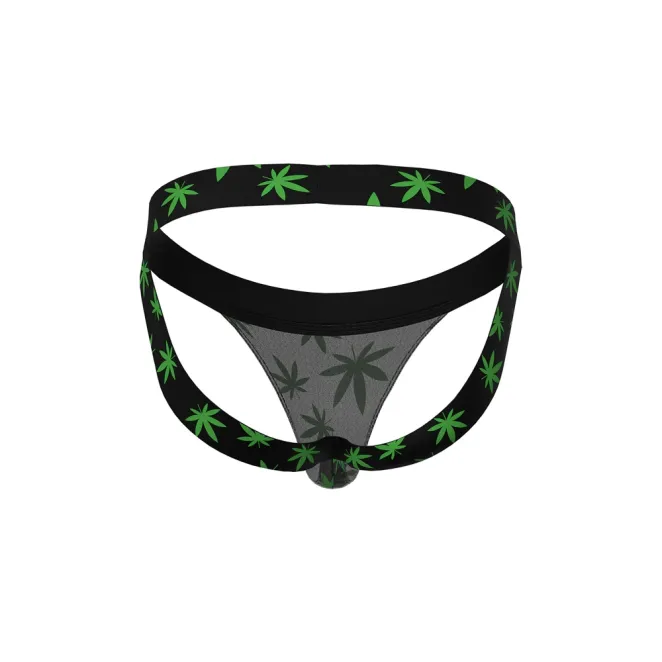 Male Power Hazy Dayz Jock Strap Pot Leaf