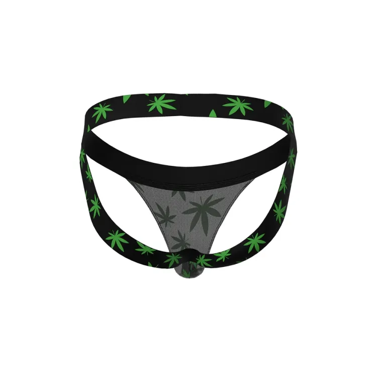 Male Power Hazy Dayz Jock Strap Pot Leaf