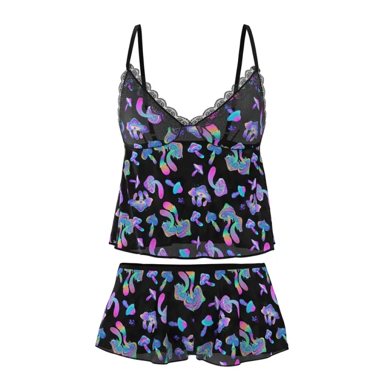 Magic Silk Hazy Dayz Cami & Short Set Mushroom Magic Silk Hazy Dayz Cami & Short Set Mushroom