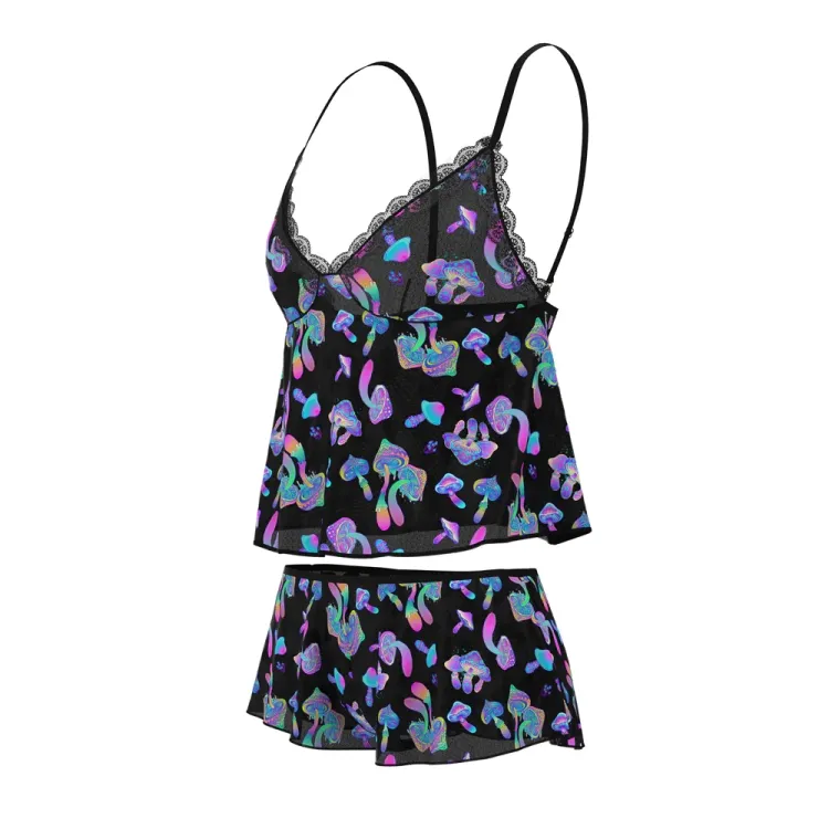 Magic Silk Hazy Dayz Cami & Short Set Mushroom Magic Silk Hazy Dayz Cami & Short Set Mushroom