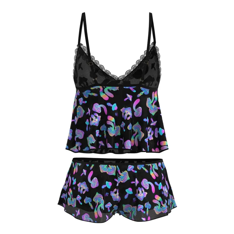 Magic Silk Hazy Dayz Cami & Short Set Mushroom Magic Silk Hazy Dayz Cami & Short Set Mushroom