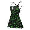 Magic Silk Hazy Dayz Dress & G-String Set Pot Leaf