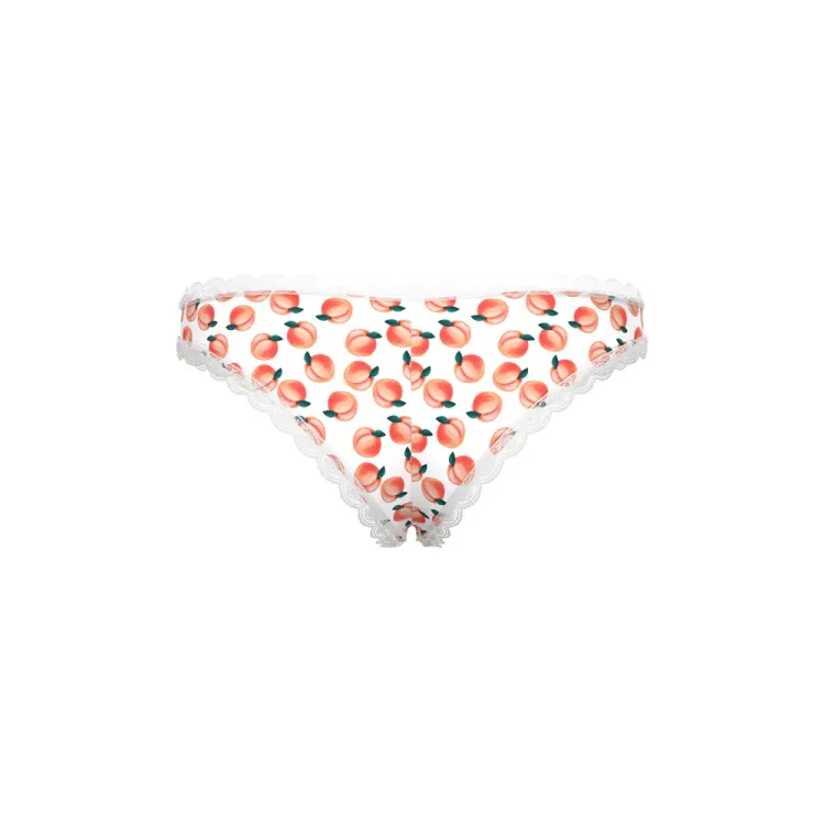 Magic Silk Sweet Treats Crotchless Boy Short with Lube Peach Magic Silk Sweet Treats Crotchless Boy Short with Lube Peach