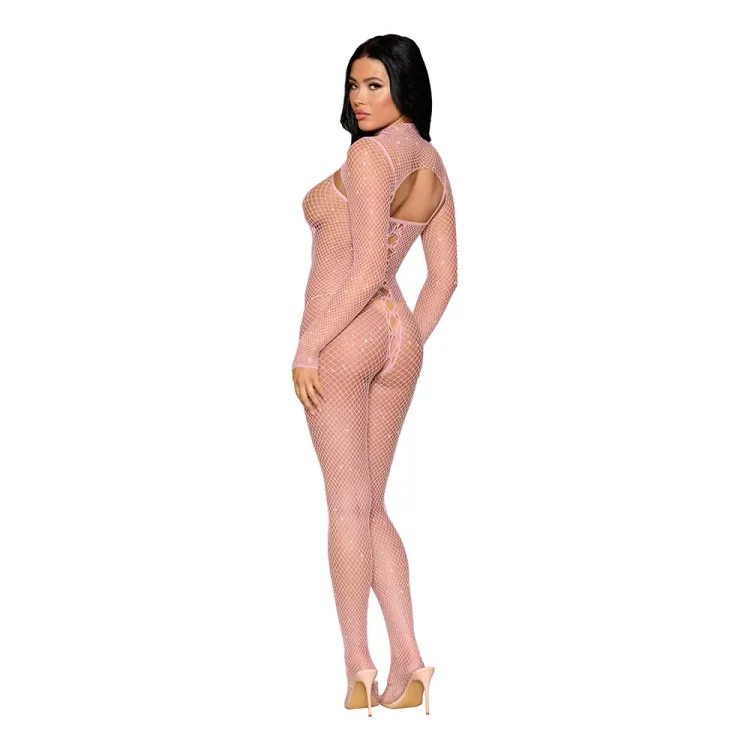 Dreamgirl Fishnet Bodystocking and Shrug Rose Quartz