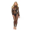 Dreamgirl High Neck Fishnet Bodystocking Black