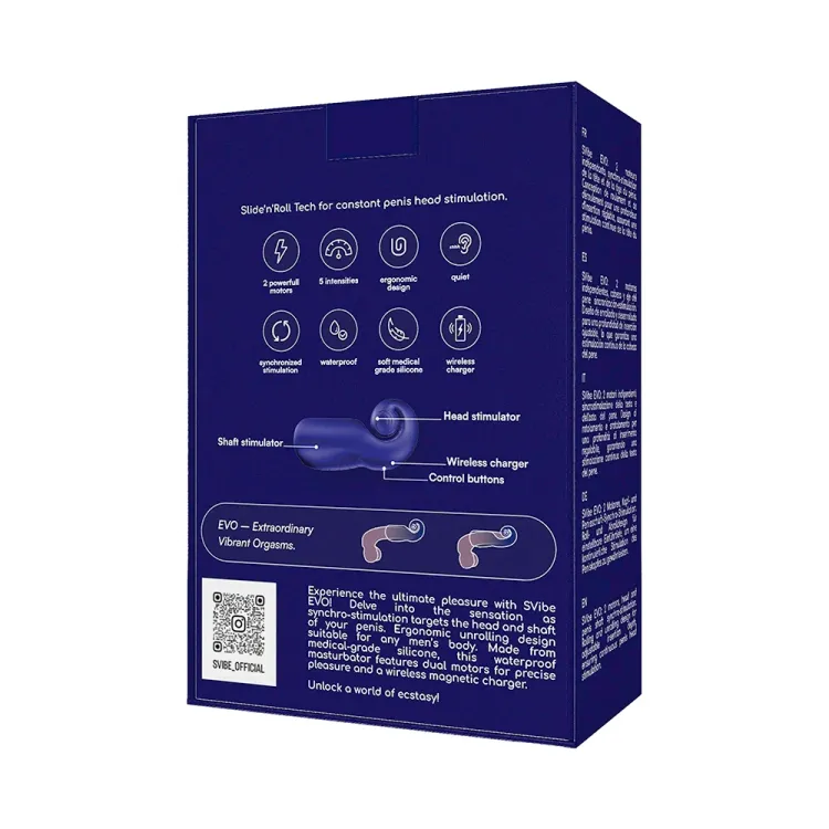 Snail Vibe Evo Vibrating Masturbator Navy