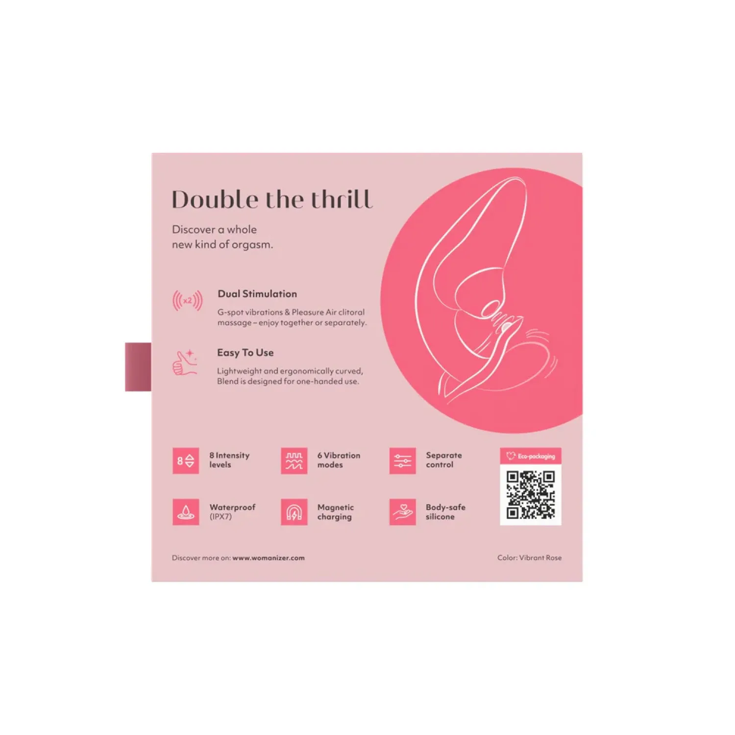 Womanizer Blend Dual-Stim Rabbit Vibe Rose