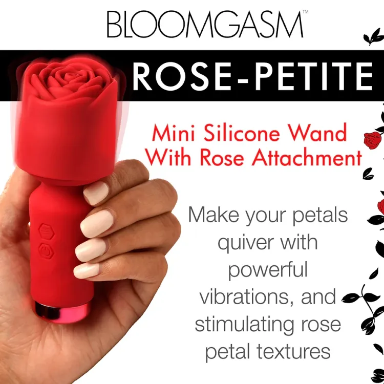 Bloomgasm Pleasure Rose Petite Mini Silicone Rose Wand Bloomgasm Pleasure Rose Petite Mini Silicone Rose Wand
