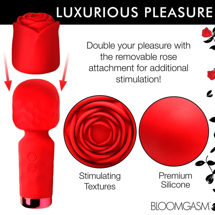 Bloomgasm Pleasure Rose Petite Mini Silicone Rose Wand Bloomgasm Pleasure Rose Petite Mini Silicone Rose Wand