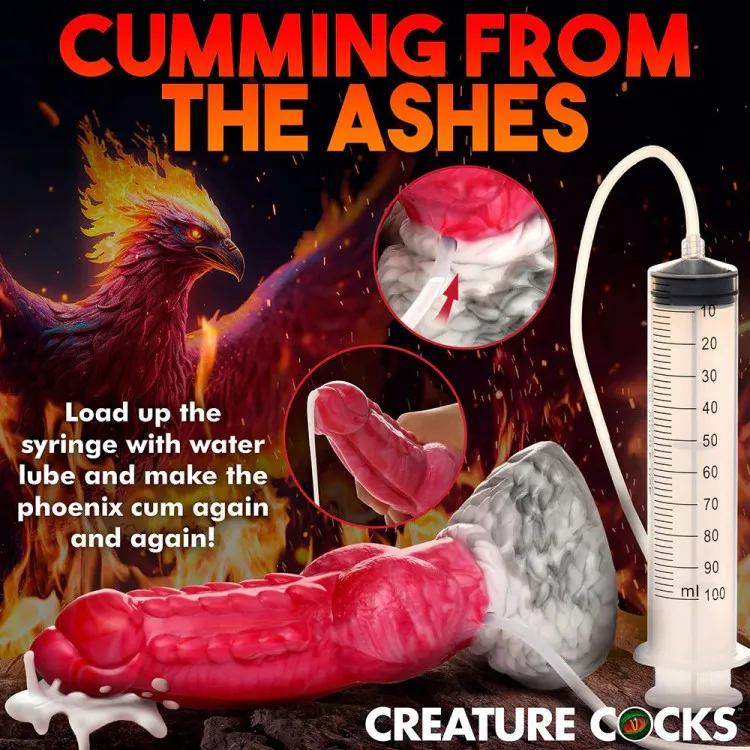 9.1 in. "Resurrector" Phoenix Fantasy Silicone Squirting Dildo 9.1 in. "Resurrector" Phoenix Fantasy Silicone Squirting Dildo
