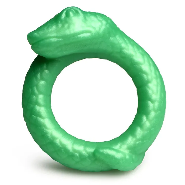 Jade Serpent Fantasy Silicone Cock Ring Jade Serpent Fantasy Silicone Cock Ring