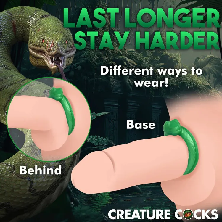 Jade Serpent Fantasy Silicone Cock Ring Jade Serpent Fantasy Silicone Cock Ring