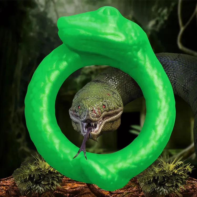 Jade Serpent Fantasy Silicone Cock Ring Jade Serpent Fantasy Silicone Cock Ring