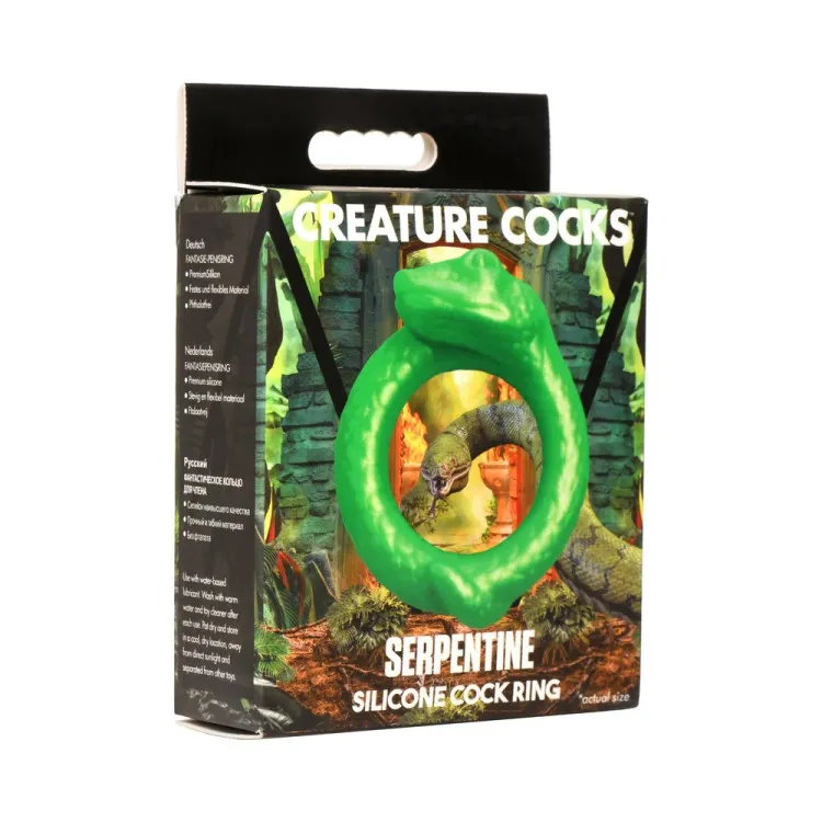 Jade Serpent Fantasy Silicone Cock Ring Jade Serpent Fantasy Silicone Cock Ring