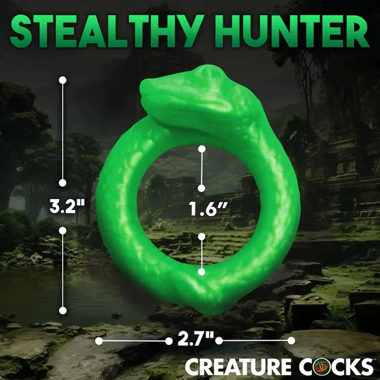 Jade Serpent Fantasy Silicone Cock Ring Jade Serpent Fantasy Silicone Cock Ring