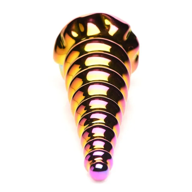 6.3 in. "Twilight" Rainbow Glass Unicorn Horn Fantasy Dildo 6.3 in. "Twilight" Rainbow Glass Unicorn Horn Fantasy Dildo