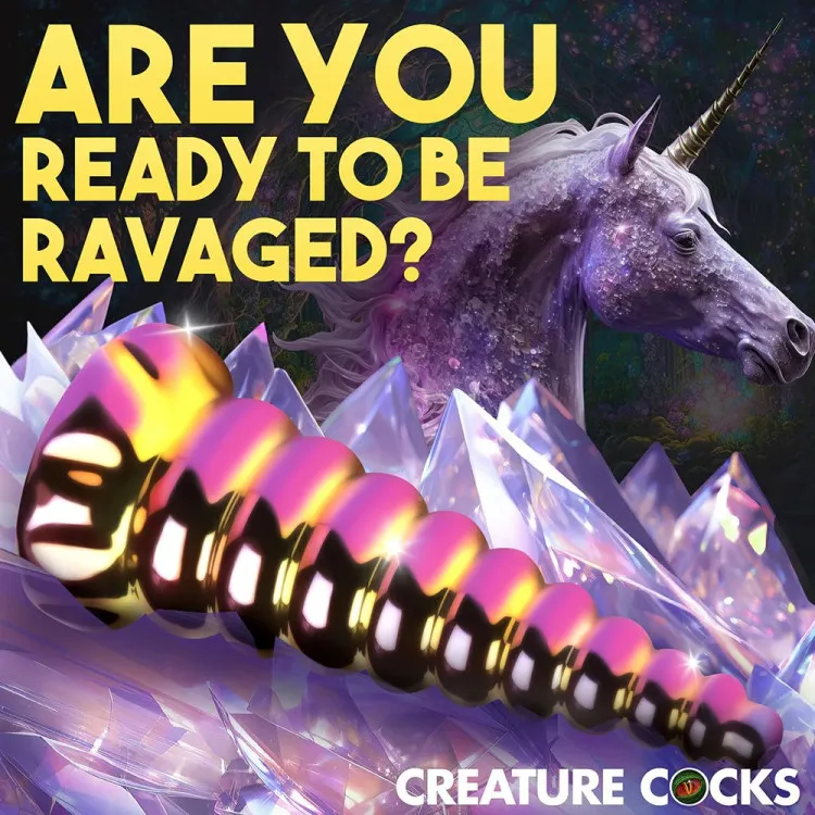 6.3 in. "Twilight" Rainbow Glass Unicorn Horn Fantasy Dildo 6.3 in. "Twilight" Rainbow Glass Unicorn Horn Fantasy Dildo