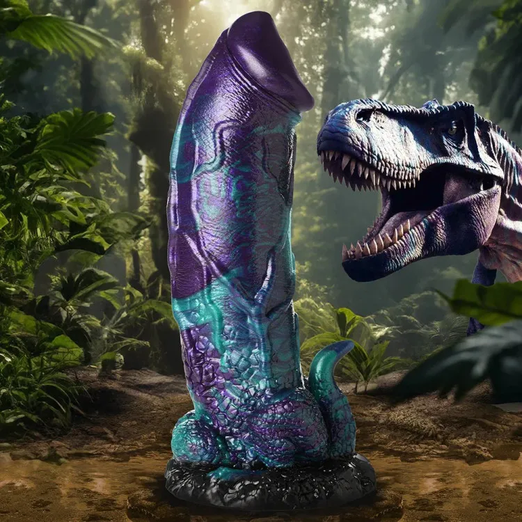 9.1 in. Glittery XL Dinosaur Fantasy Dildo 9.1 in. Glittery XL Dinosaur Fantasy Dildo