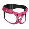 Strap U Bodice Deluxe Leather Corset Strap-On Harness Pink