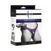 Strap U Bodice Deluxe Leather Corset Strap-On Harness Purple