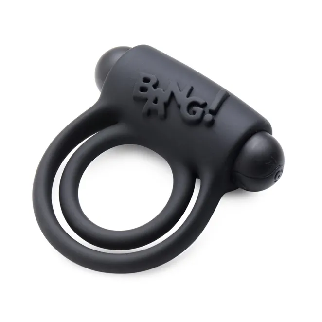 BANG! Vibrating Cock Ring with Remote Control Black