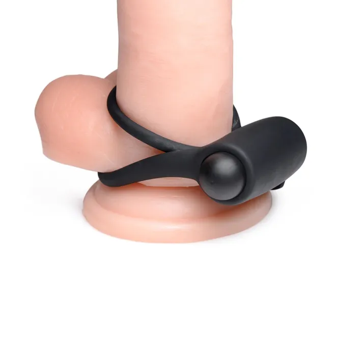 BANG! Vibrating Cock Ring with Remote Control Black