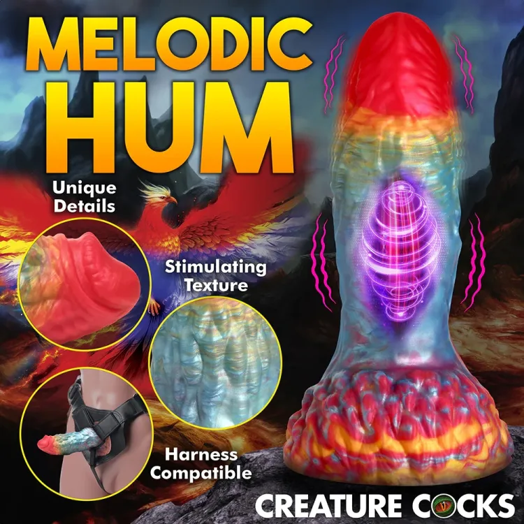 Creature Cocks Rainbow Phoenix Vibrating Silicone Dildo Creature Cocks Rainbow Phoenix Vibrating Silicone Dildo