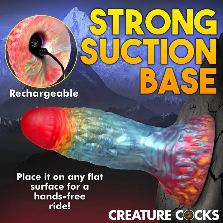 Creature Cocks Rainbow Phoenix Vibrating Silicone Dildo Creature Cocks Rainbow Phoenix Vibrating Silicone Dildo