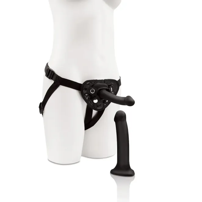 Strap-On Harness Kit with 6 inch & 8 inch Dildos - Black