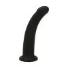 6 Inch Curved Silicone Suction Cup Dildo Black