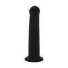 6 Inch Curved Silicone Suction Cup Dildo Black